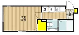ファインフィールド 1Kの間取図画像