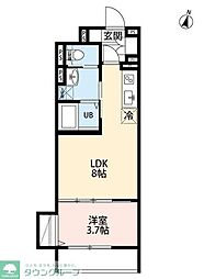 robot home 新田(ロボットホーム シンデン) 1LDKの間取図画像