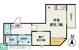 グラン大袋 ワンルームの間取図画像