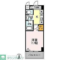 クリエール吉川 1Kの間取図画像