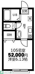 アベニュー小山 1Kの間取図画像