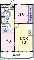ニューマリッチ沼田 2LDKの間取図画像
