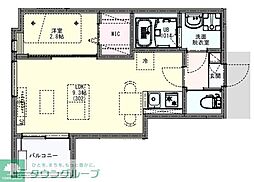 KLEIS北越谷 1LDKの間取図画像