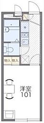 レオパレスサンフラワー 1Kの間取図画像