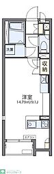 レオネクストエトワール ワンルームの間取図画像