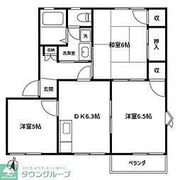 ダイシンハイツA 3DKの間取図画像
