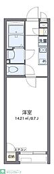 クレイノヴァンベール 1Kの間取図画像