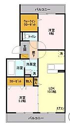 グレイスメゾン 2LDKの間取図画像