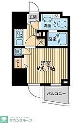 ライブコート草加 1Kの間取図画像