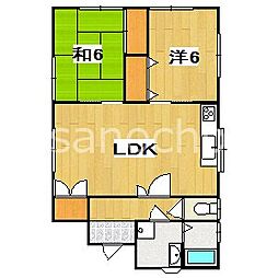 DKレジデンス 2LDKの間取図画像