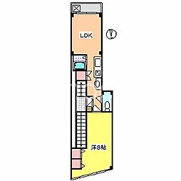 原田ビル 2Kの間取図画像