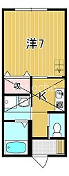グレイス青柳 1Kの間取図画像