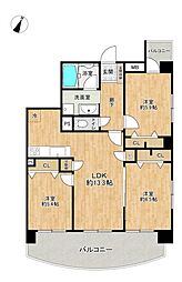 ロイヤルマンション姪浜2 3LDKの間取図画像