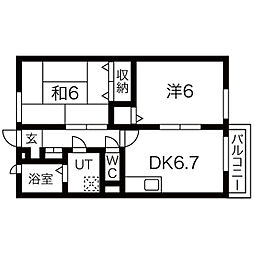 バレンシア下太田A・B棟 2階