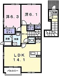 クール・ヴィヴァーチェＢ 2階