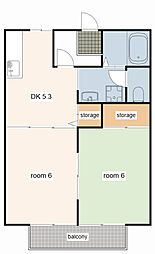 アルカンシエール 1LDKの間取図画像