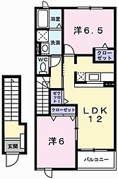 アメニティ2 2LDKの間取図画像