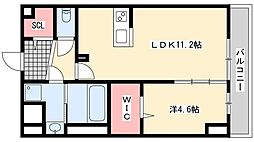 さくら三左衛門堀 1LDKの間取図画像