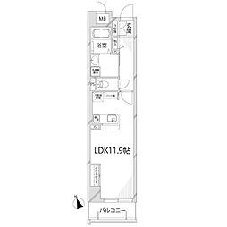 キャッスルコート龍野町2 ワンルームの間取図画像