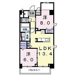 KUNIO 2LDKの間取図画像