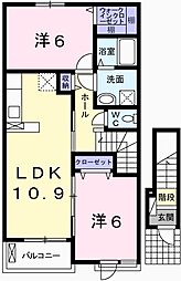 ディアス・カーサ 2LDKの間取図画像