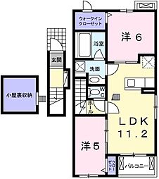 ファインコルソ5 2LDKの間取図画像
