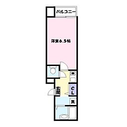 シャトー三和船場 1Kの間取図画像