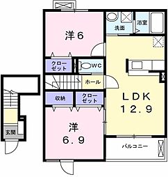 ポラリス3 2LDKの間取図画像