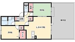 ライブタウンシカマ阿成B 2LDKの間取図画像