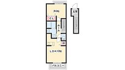 モアエトワール 1LDKの間取図画像