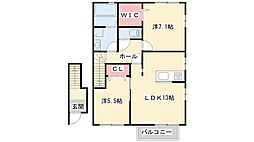とじめハイツ 2LDKの間取図画像