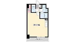 レジデンスh忍町 ワンルームの間取図画像