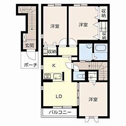 サンテヴィル 3LDKの間取図画像