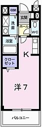 プリムローズ 1Kの間取図画像