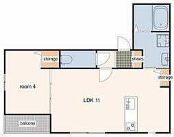 Bonheur英賀保駅前2 1LDKの間取図画像