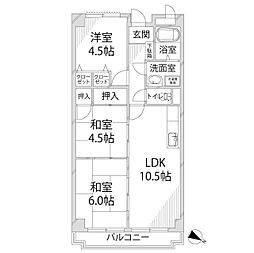 ファミール21 3LDKの間取図画像