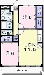 アクロポリス,1 2LDKの間取図画像