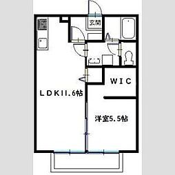 サンライズM 1LDKの間取図画像