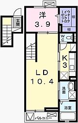 グランアウローラ8 1LDKの間取図画像