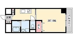 インタービレッジ土山 1Kの間取図画像