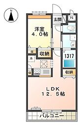 コンフォートレジデンス 1LDKの間取図画像