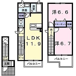エステ・スール 2LDKの間取図画像