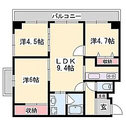 サンハイツ白鷺 3階