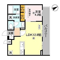Egresta 1LDKの間取図画像