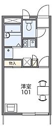 レオパレスオアシス2 1Kの間取図画像