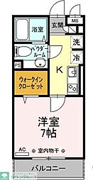 VERSOS高倉A 1Kの間取図画像