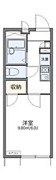 レオパレステラスつばさ 1Kの間取図画像