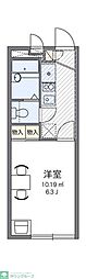 レオパレスかねた 1Kの間取図画像