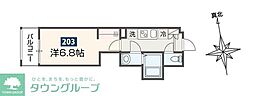 大和市下和田アパート 1Kの間取図画像