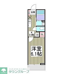 Riposu瀬谷B 1Kの間取図画像